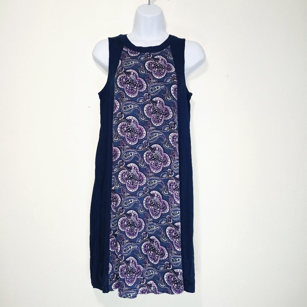 Sahalie Parsley A line Sleeveless Midi Swing Shift Dress Size M